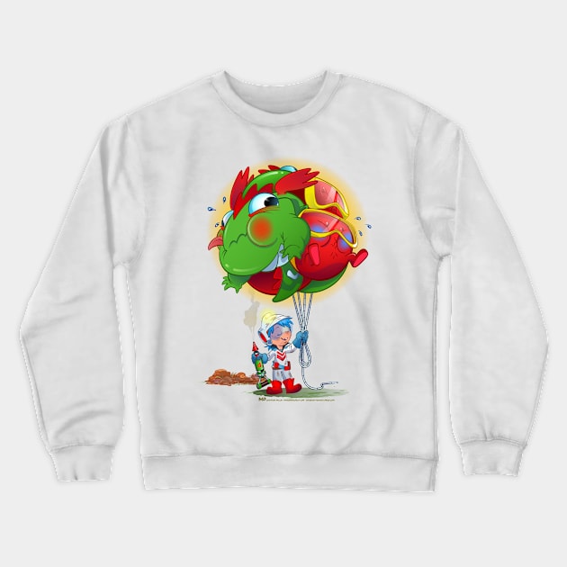 Dig Dug Balloons for Sale Crewneck Sweatshirt by markpaulik